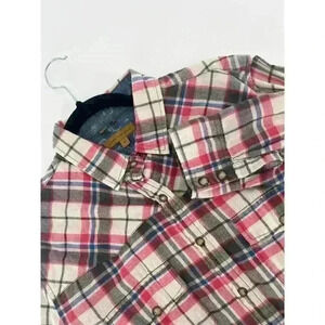 Jachs Girlfriend Bea Long Sleeve Pearl Snap Women's Size Medium Flannel Western